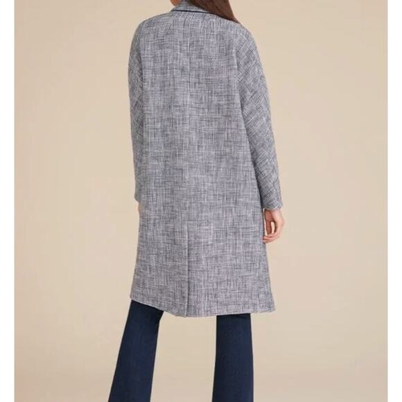 Veronica Beard Fiona Plaid Trench Dickey Blazer Coat Tweed Oversized Long sz XS - Picture 16 of 16